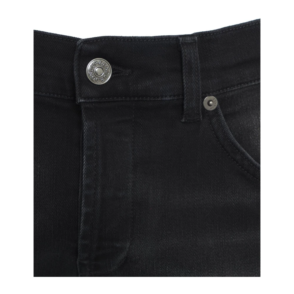 Dondup Skinny Fit Jeans met Logo Details Black Heren