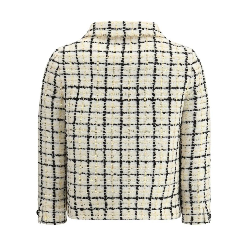 Valentino Paillet Tweed Jas met Juweel Sluiting Multicolor Dames