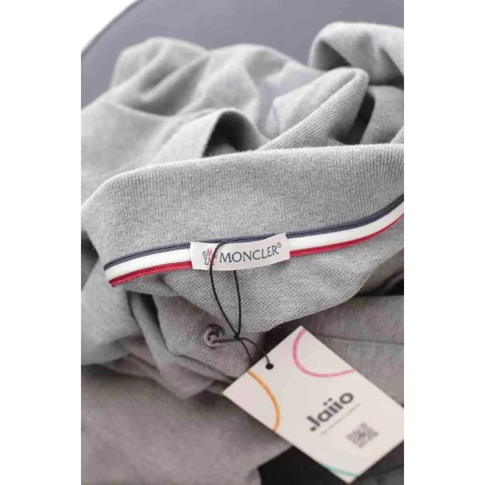 Moncler Pre-owned Cotton tops Gray Heren