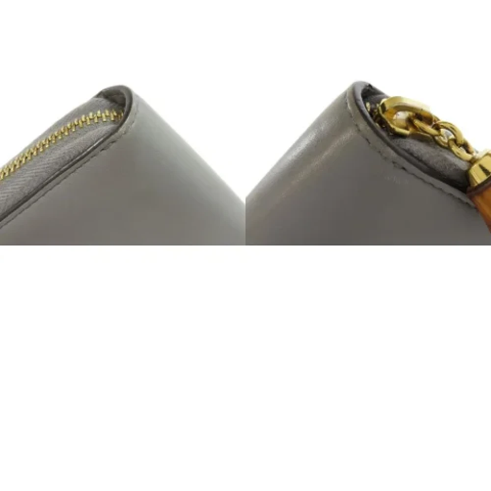 Gucci Vintage Pre-owned Leather wallets Gray Dames