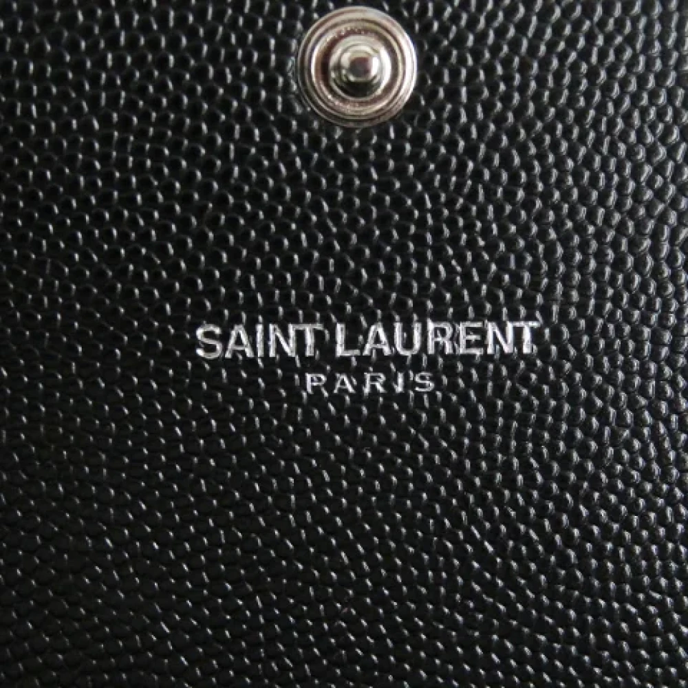 Yves Saint Laurent Vintage Pre-owned Leather wallets Black Dames