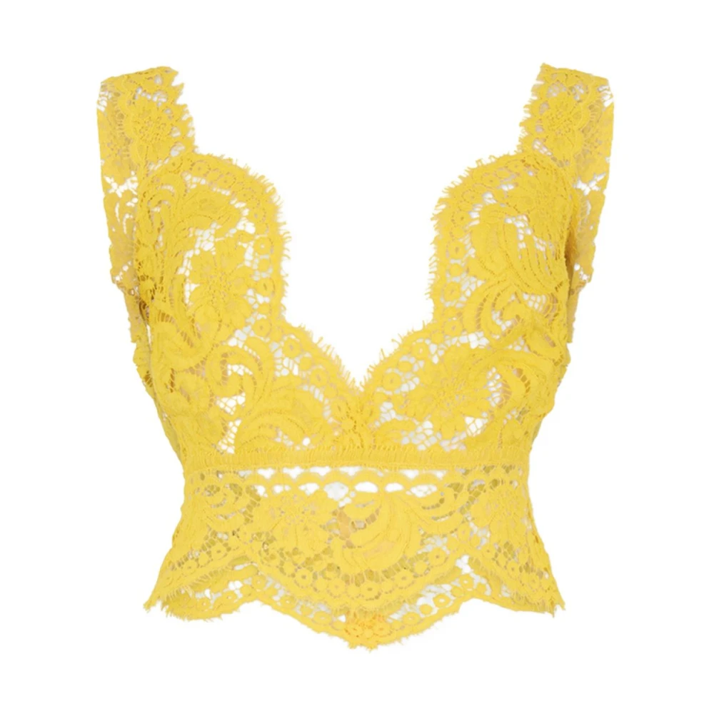 Dsquared2 Yellow Clothing.... - Female - Sleeveless Tops - Xs - Tops