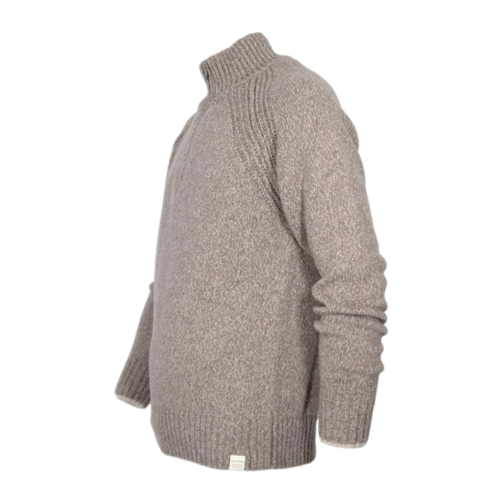 PAUL & SHARK Hoge Hals Half Zip Sweater Beige Melange Beige Heren