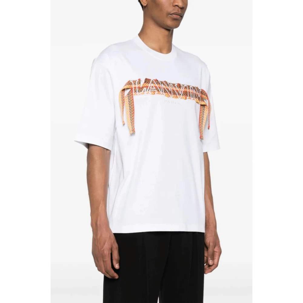 Lanvin Wit Oversize Kant T-shirt White Heren