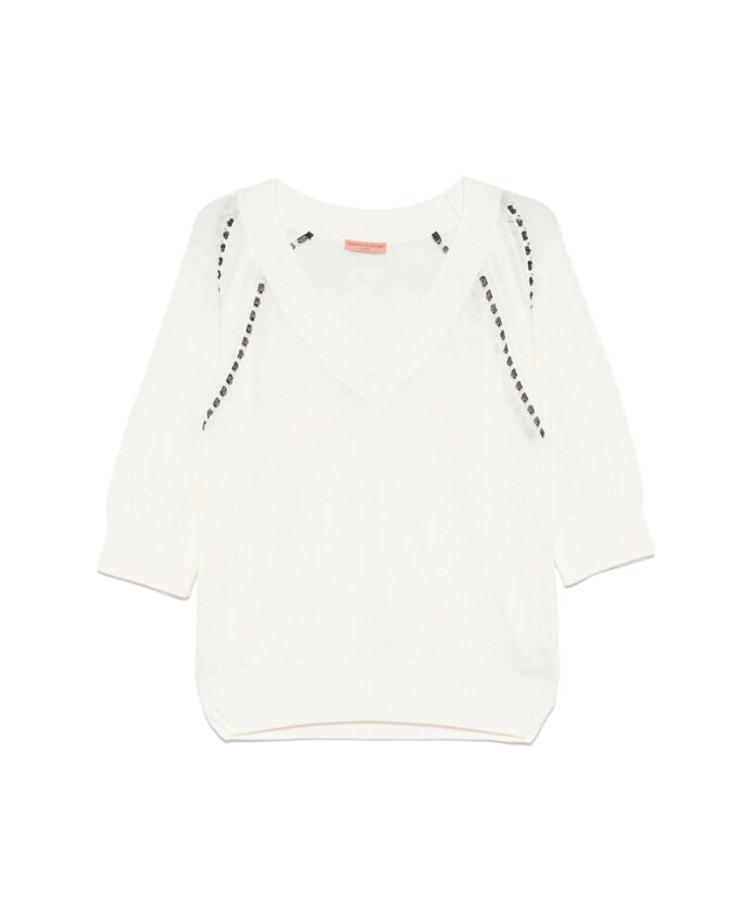 pull-blanc-col-v-avec-logo-brode