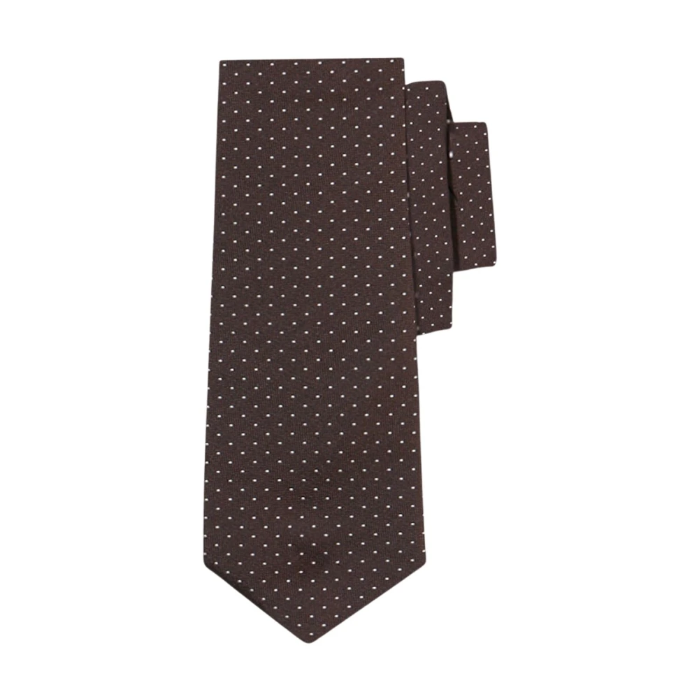 Brooks Brothers Uomo Marrone - Cravatta Di Seta A Pois - Accessories - One Size