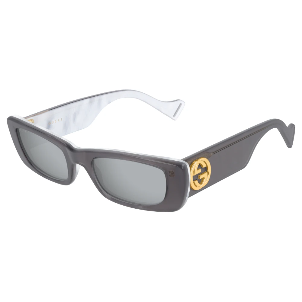 Gucci Women's Gray Rectangle Sunglasses - Sunglasses - 52 Mm - Accessories