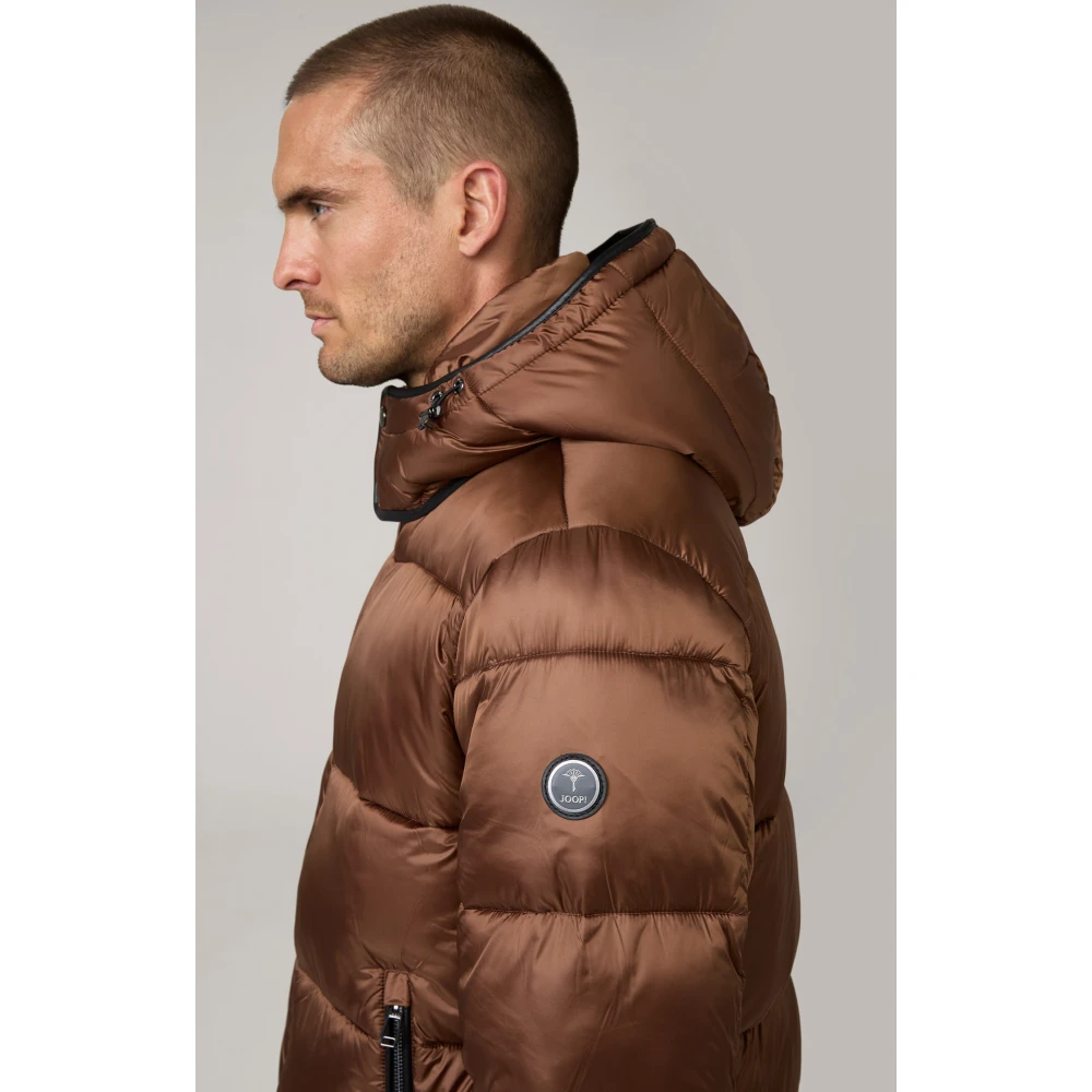 Joop! Bruine Gewatteerde Jas met Afneembare Capuchon Brown Heren