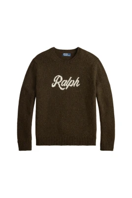 Logointarsia-tröja med rund hals