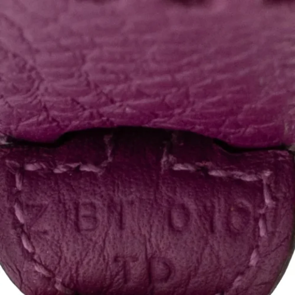 Hermès Vintage Pre-owned Leather shoulder-bags Purple Dames