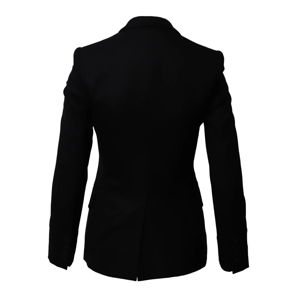 Stella Mccartney Luxe Zwarte Wol Blazer Jas Black Dames