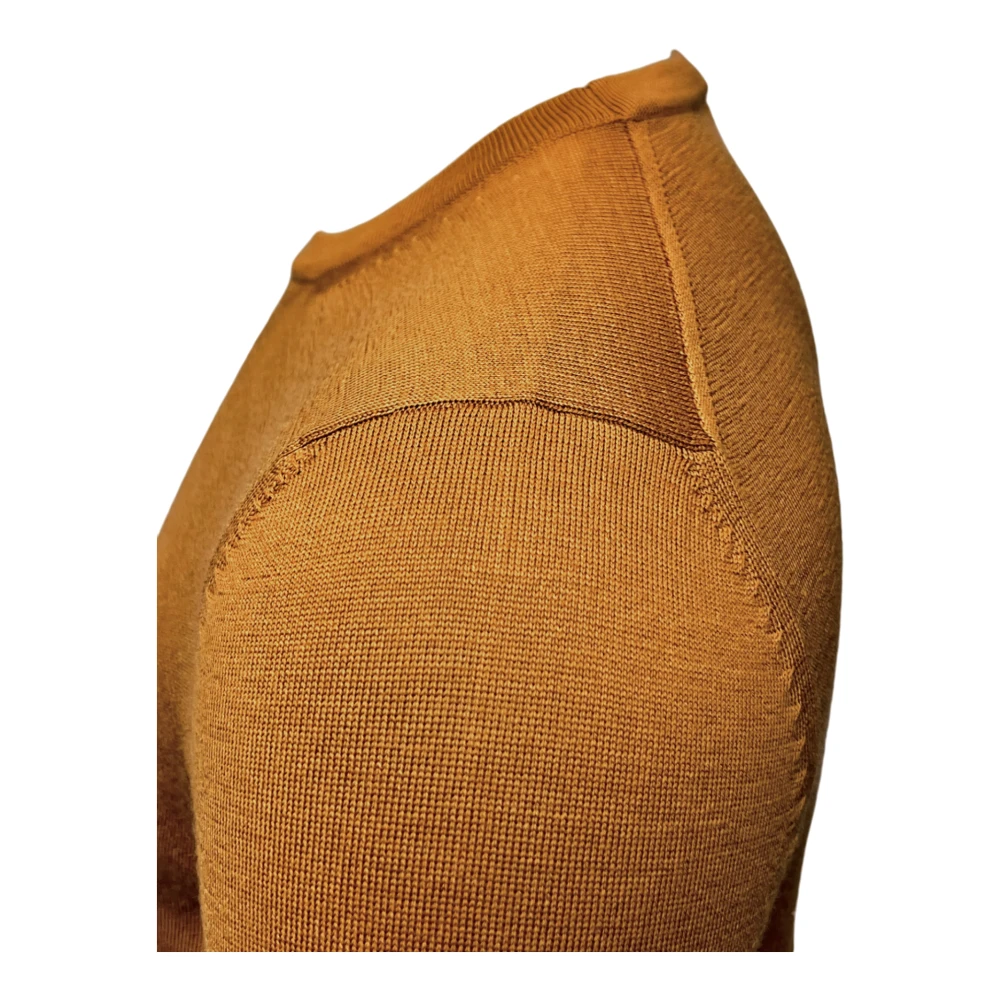 Gran Sasso Athleisure Merino Sweater Kurkuma Beige Yellow Heren