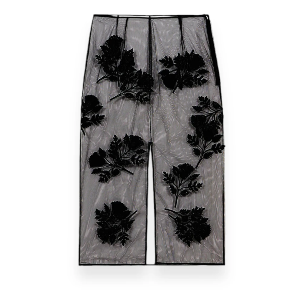 Blumarine Bloemen Borduur Rok Black Dames