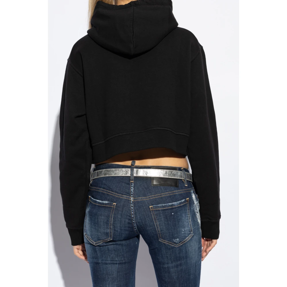 Dsquared2 Hoodie met logo Black Dames