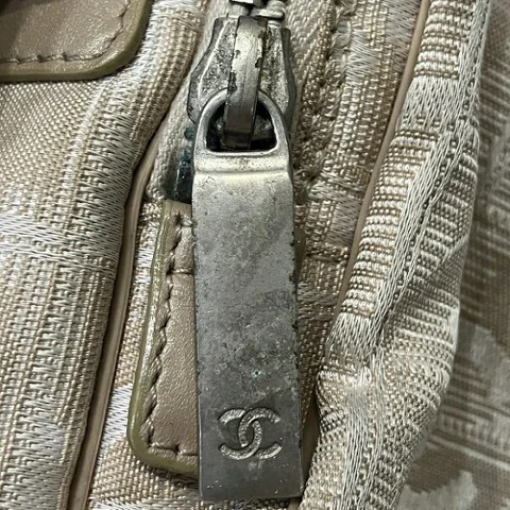 Chanel Vintage Pre-owned Fabric chanel-bags Beige Dames