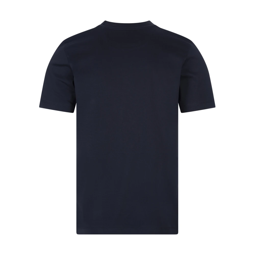 Hugo Boss Blauw T-shirt met gemerceriseerde afwerking Blue Heren