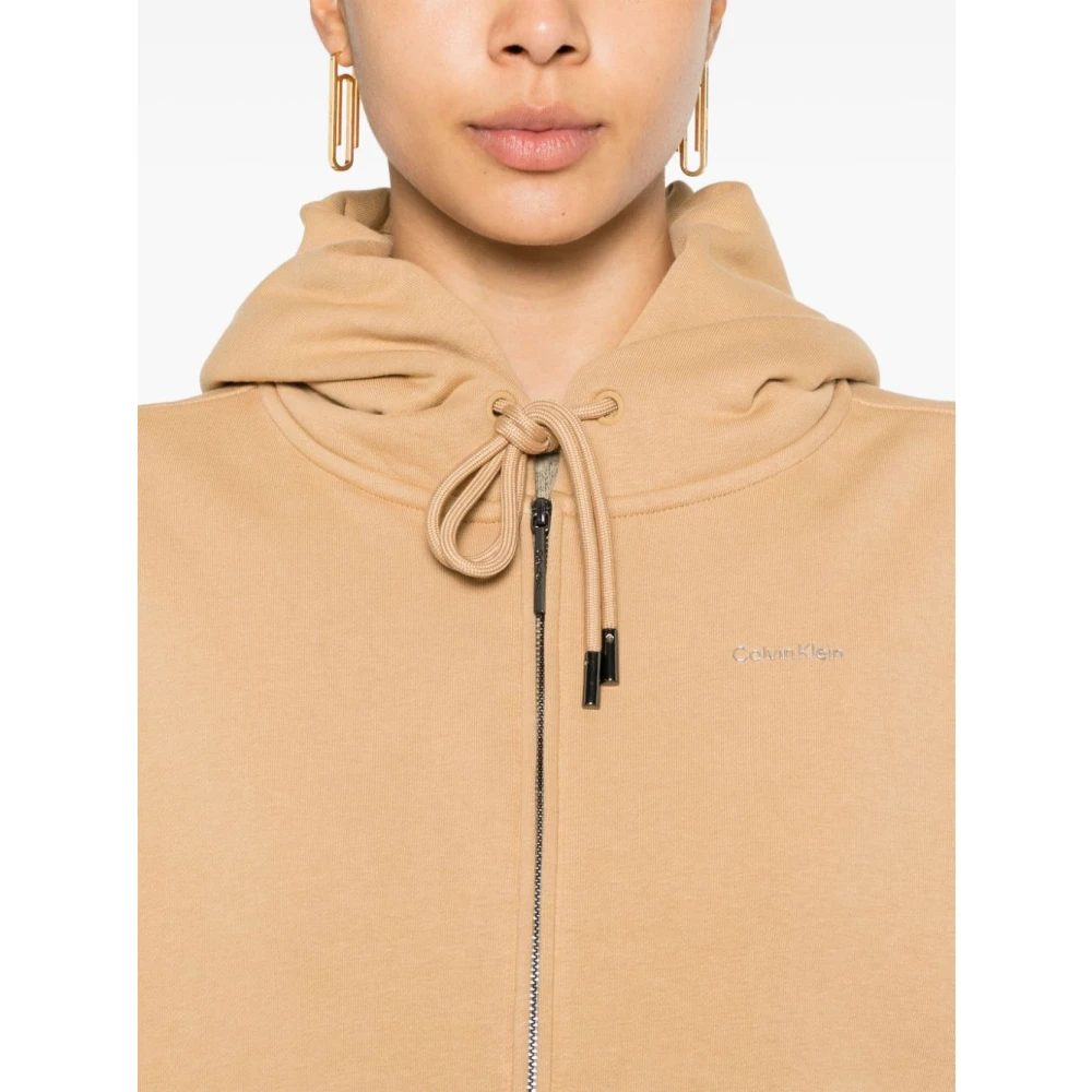 Calvin Klein Bruine Sweatshirt Aw24 Damesmode Brown Dames