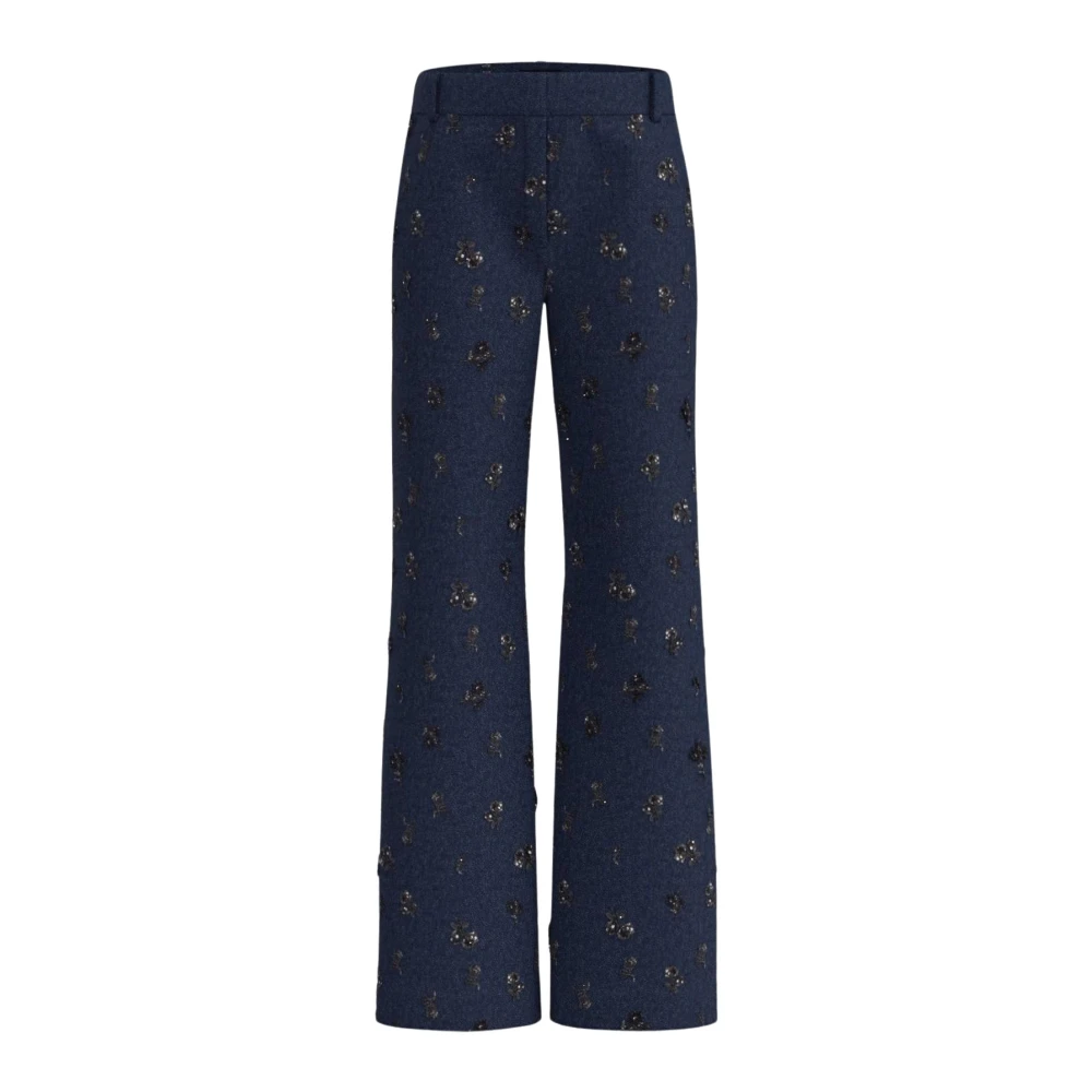 Emme Di Marella Women's Blue Wide Trousers