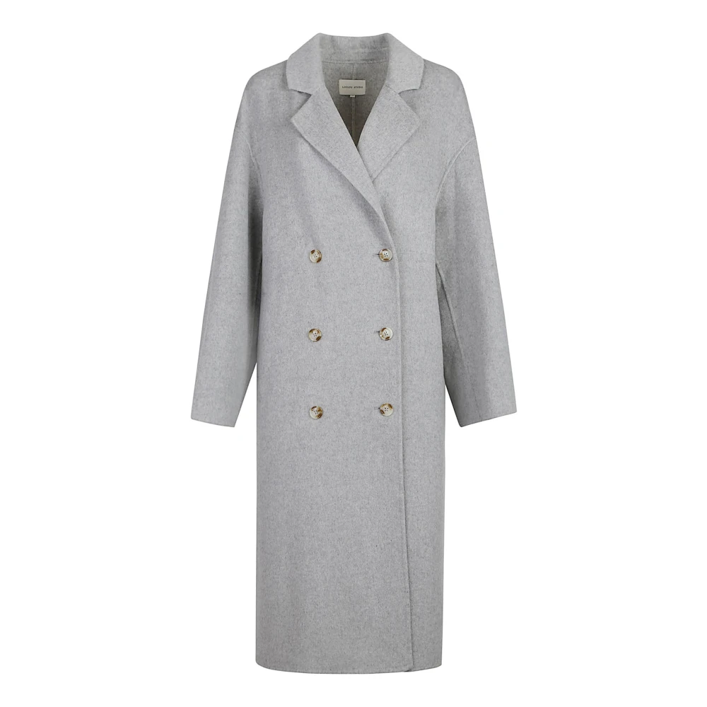 Loulou Studio Women's Gray Double-Breasted Coats, Xs, Stylish Borneo Coat