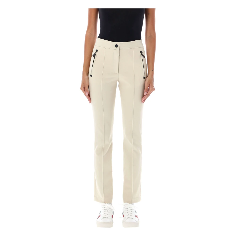 Moncler Witte High-Waist Technische Broek Aw24 White Dames