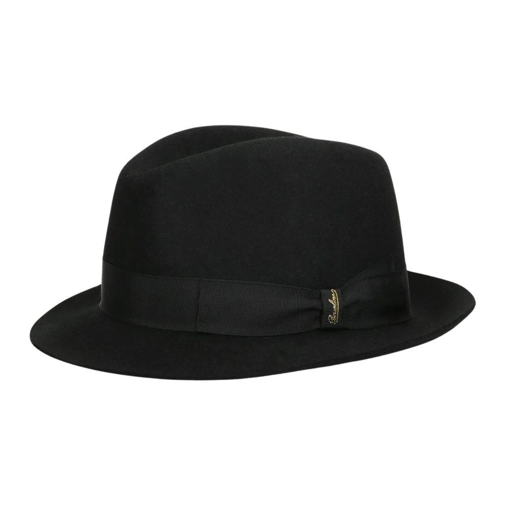 Borsalino Klassieke Vilt Trilby Hoed Black Heren