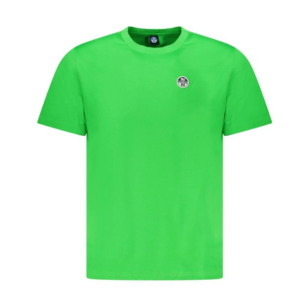North Sails Groene Crew Neck Katoenen T-Shirt Green Heren