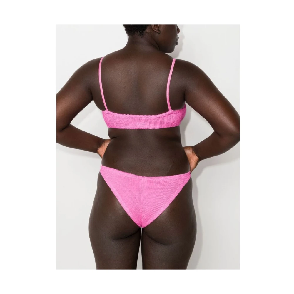 Hunza G Bubblegum Pink Bandeau Beachwear Pink Dames