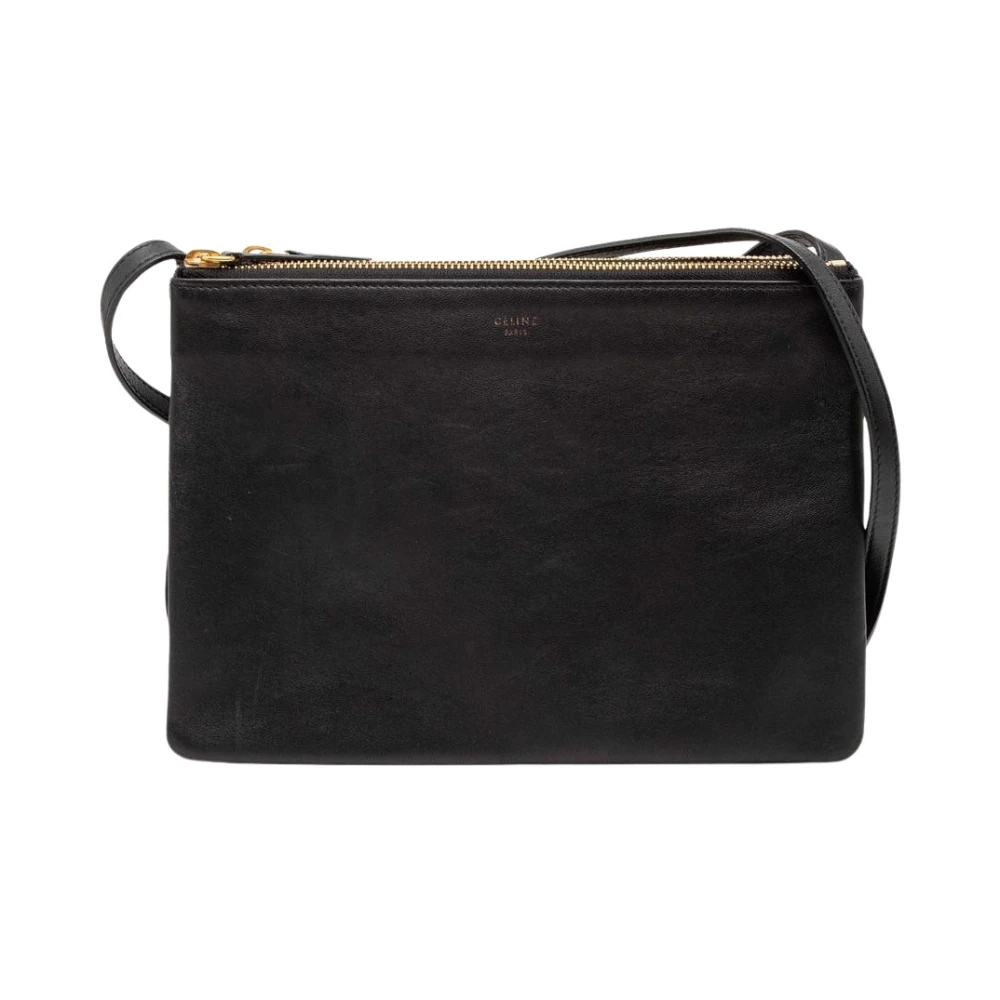 Celine Vintage Women's Black Pre-Owned Leather Pouch
