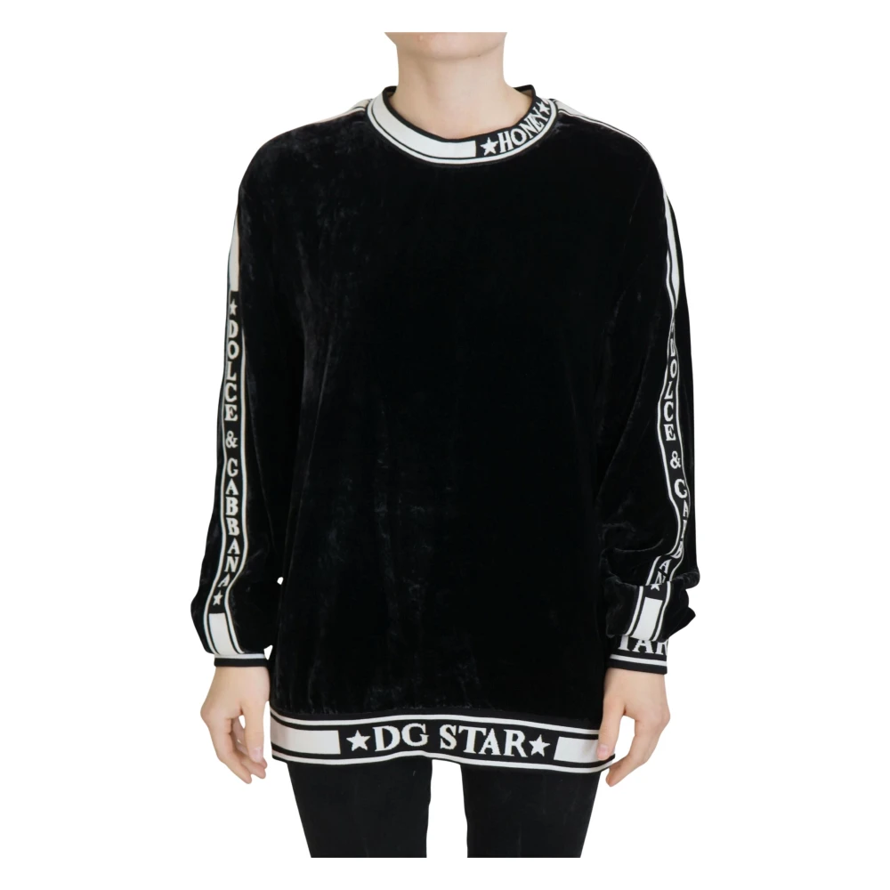 Dolce & Gabbana Women's Black Crew Neck Pullover - Sweatshirts - Xs - Sweatshirts & Hoodies