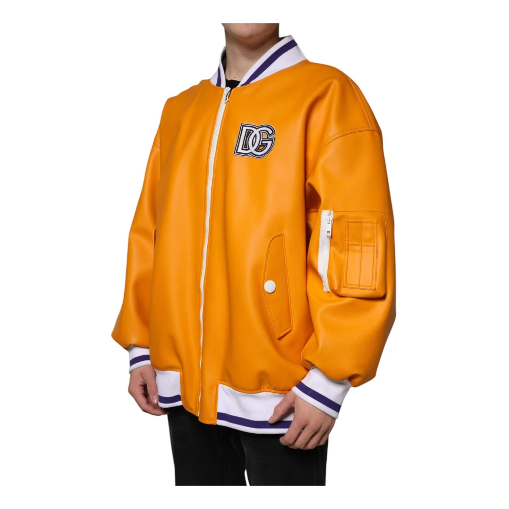 Dolce & Gabbana Oranje Bomberjack met Logodetails Orange Heren