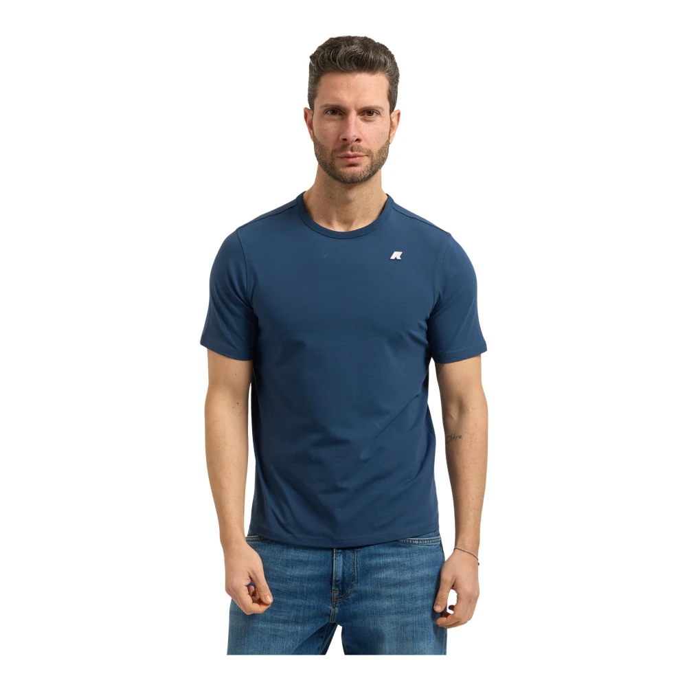 K-Way Uomo Blu Top, 3XL, New,