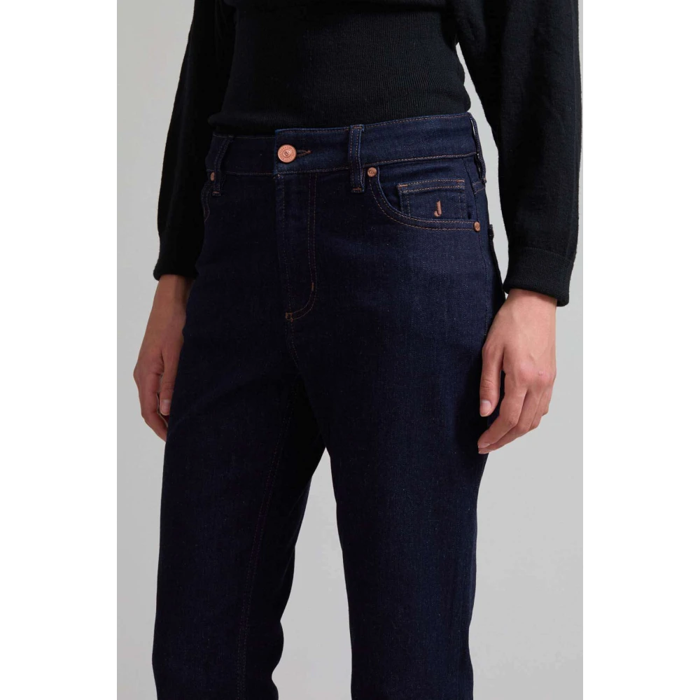 Jeckerson Pantalone 5 zakken flared fit Blue Dames