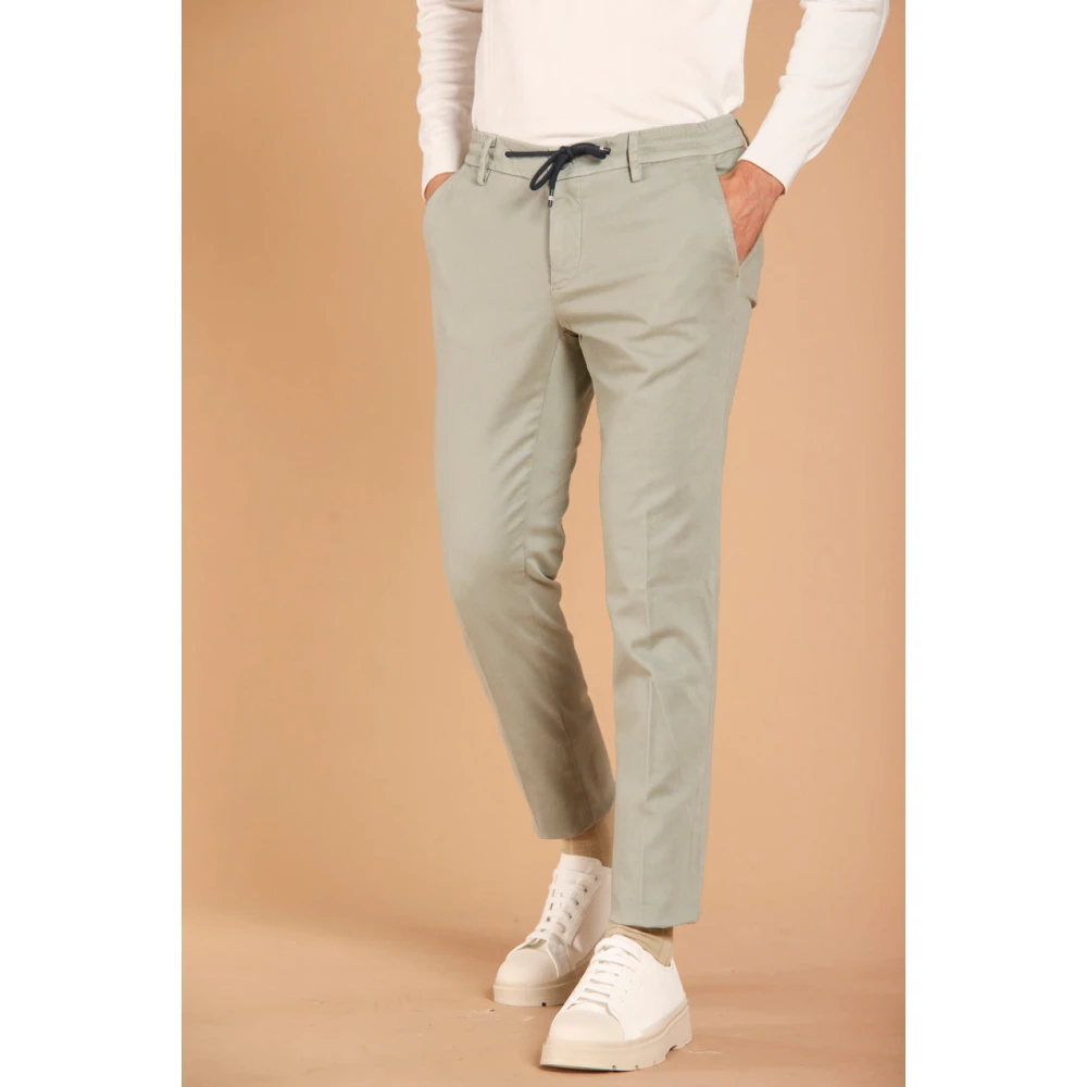 Mason's Slim Fit Jogger Chino Broek Gray Heren