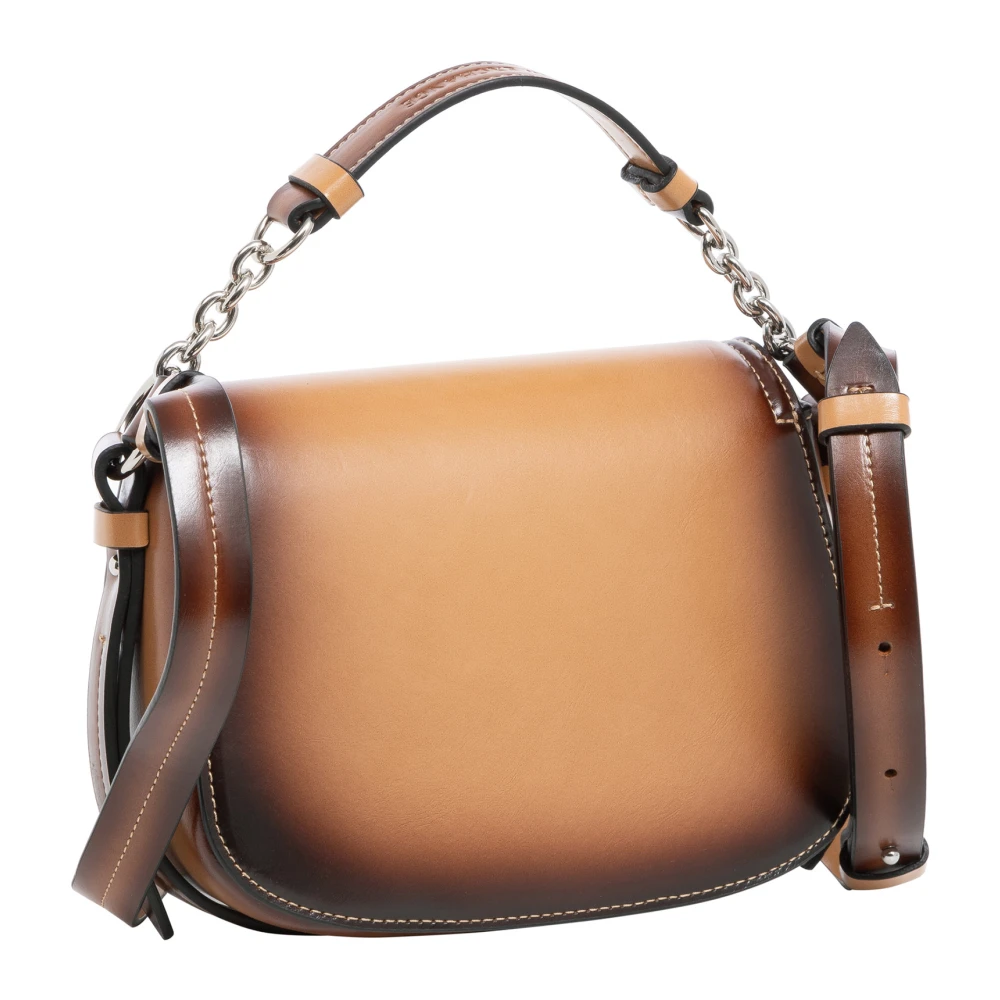 Armani Exchange Stijlvolle Verstelbare Schouderriem Handtas met Rits Brown Dames