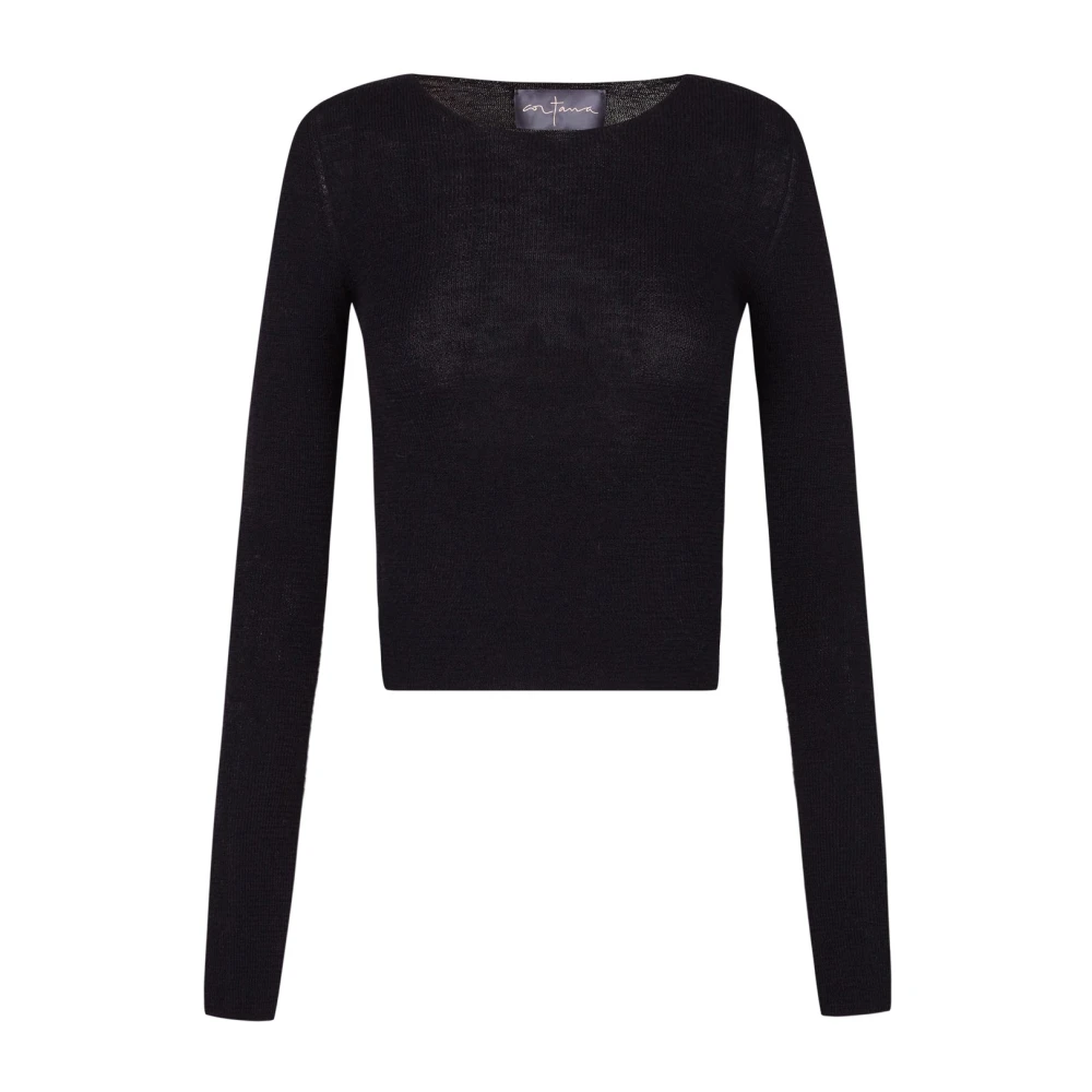 Cortana Women's Black Zico, Jersey In Baby Alpaca And Merino Wool