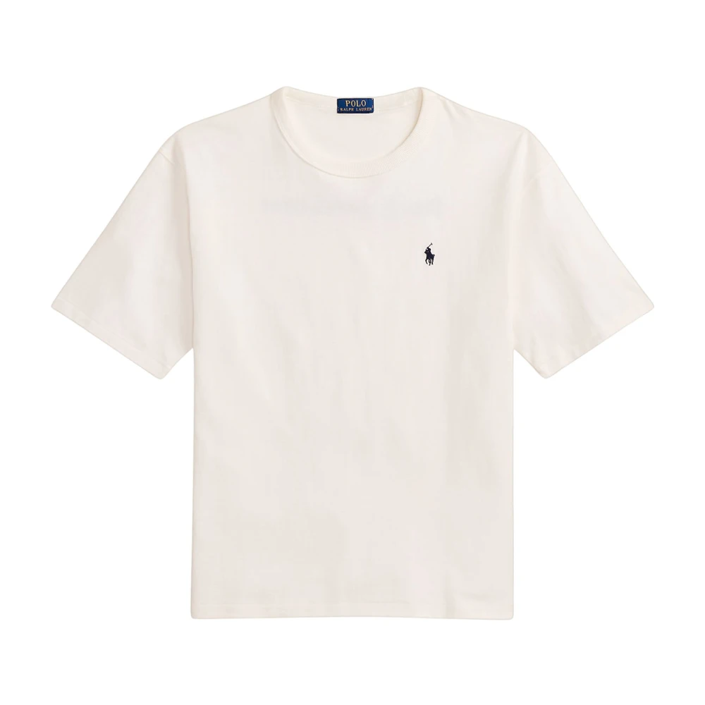 Polo Ralph Lauren Men's White T-Shirts, M, Relaxed Fit Short Sleeve Crewneck T-Shirt