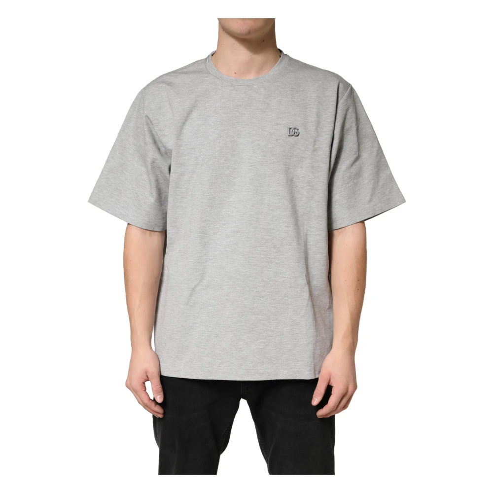 Dolce & Gabbana Men's Gray Crewneck T-Shirt - T-Shirts - 4XL - Tops