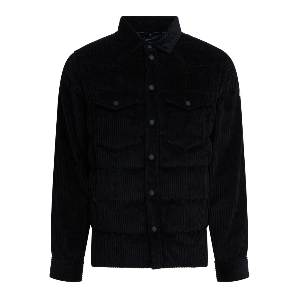 Moncler Black Gelt Shirt Jacket - Male - Light Jackets - L - Jackets