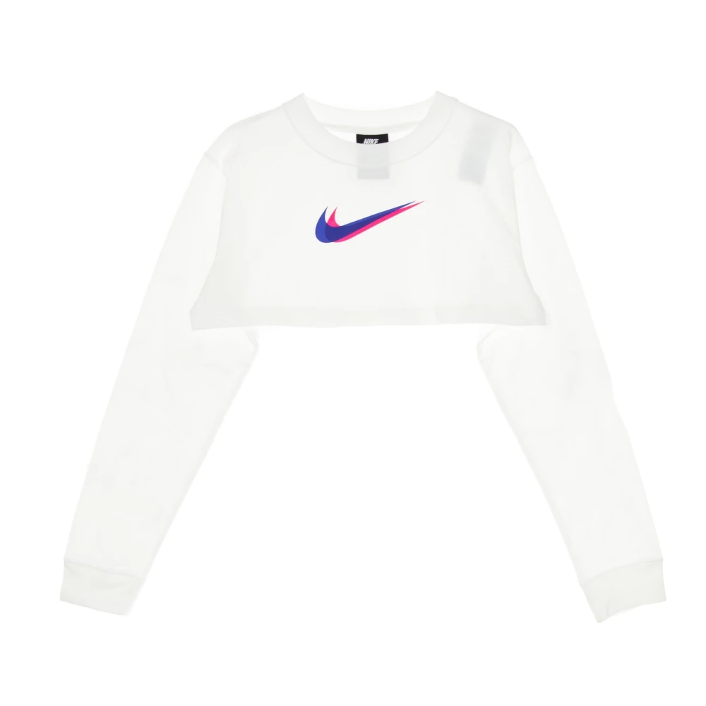Nike Korte Mouwen Crop Top Streetwear Collectie White Dames