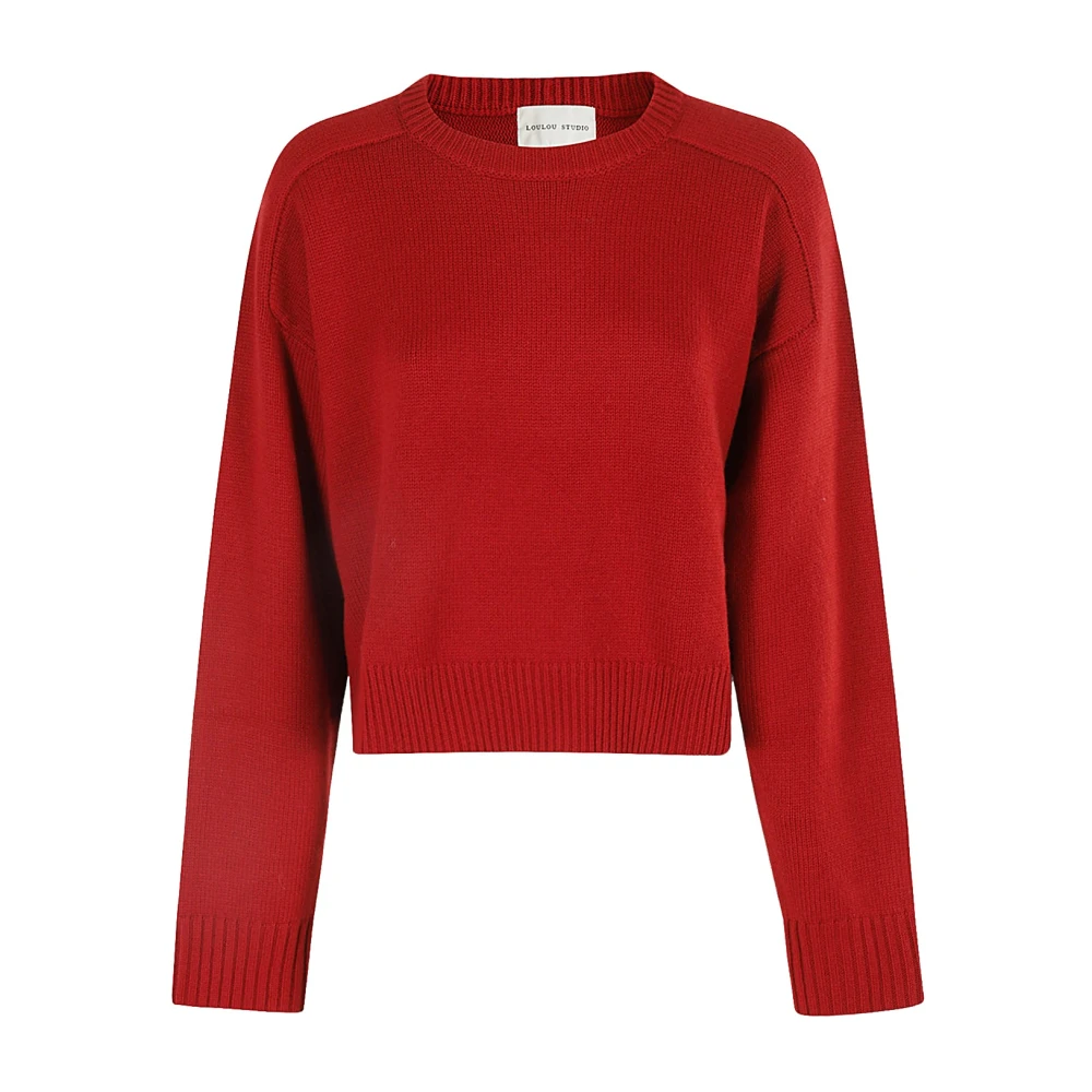 Loulou Studio Comfortabele Gebreide Oversized Sweater Red Dames