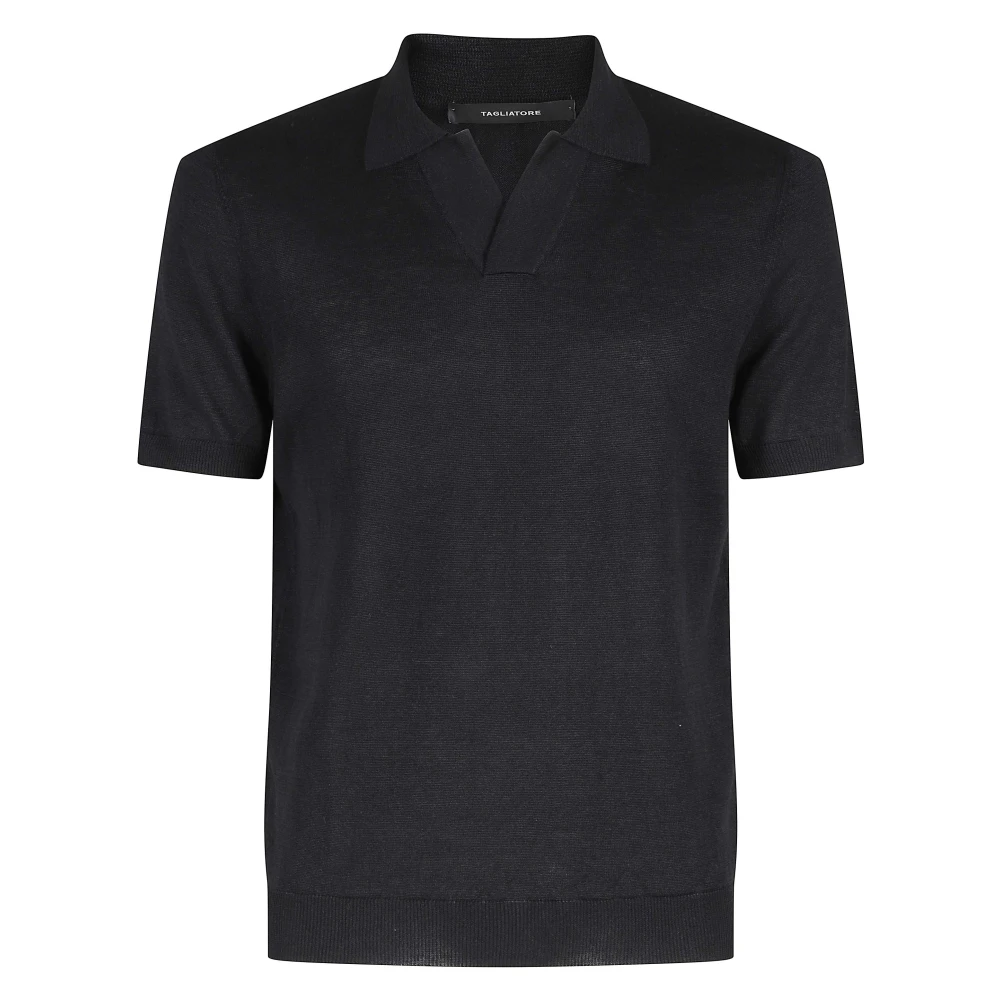 Tagliatore Black Polo Shirts, Male, 3XL, Polo Shirts