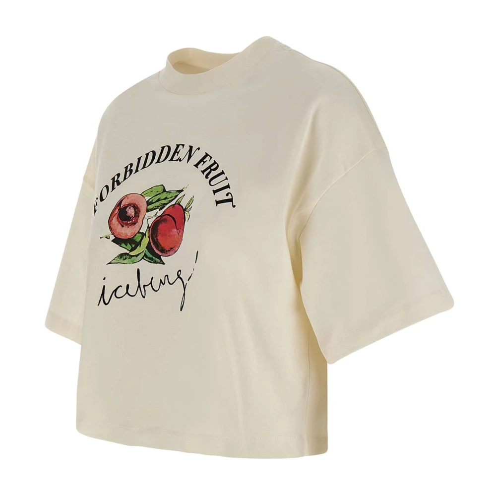 Iceberg Dames T-shirt met Forbidden Fruit Print White Dames