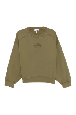 Logotryckt sweatshirt med raglanärm