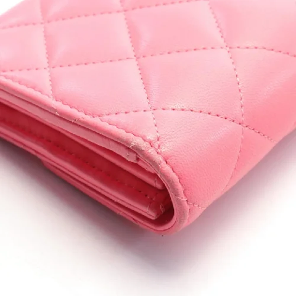 Chanel Vintage Pre-owned Leather wallets Pink Dames