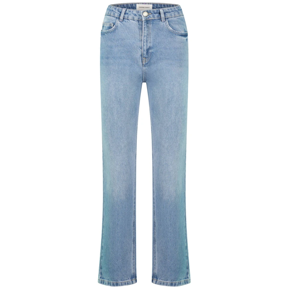 Fabienne Chapot Lola Straight Jeans Comfortabel Wasbaar Blue Dames