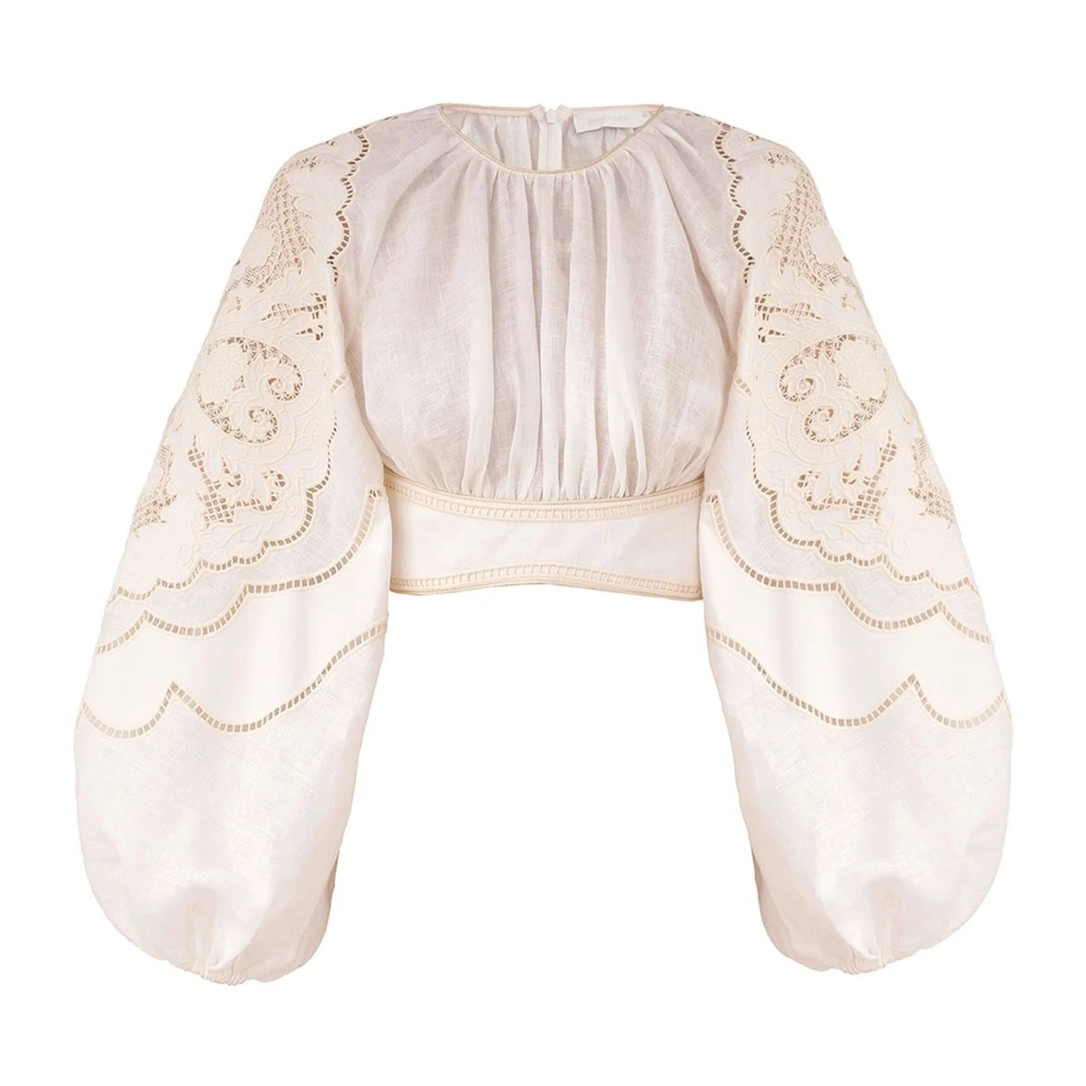 Zimmermann Women's Beige Daylight Embroidered Bodice