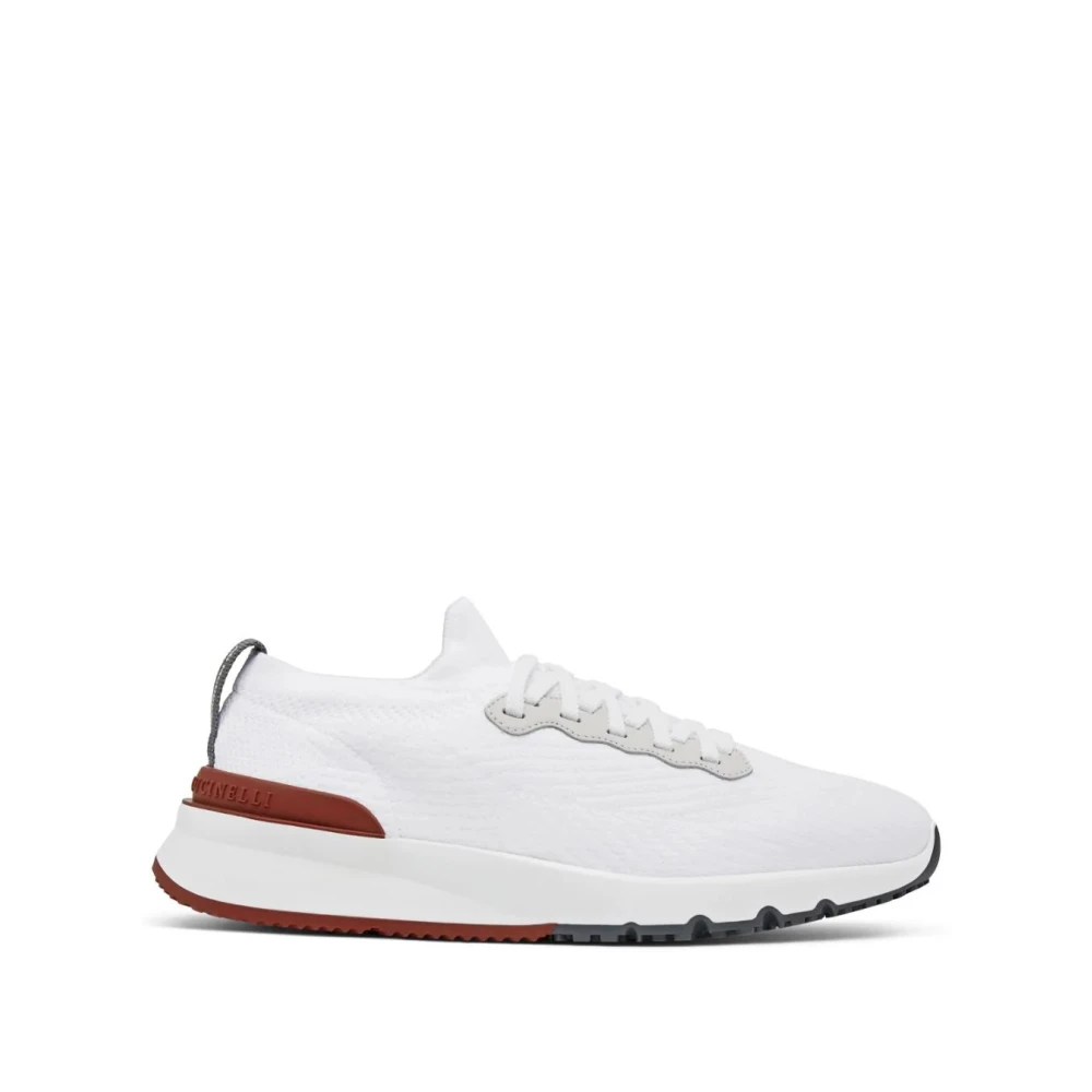 Brunello Cucinelli Knit Runners Heren Schoenen Wit