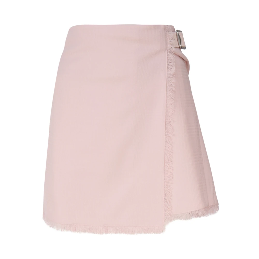 Burberry Wollen Kilt Rok Prince of Wales Pink Dames