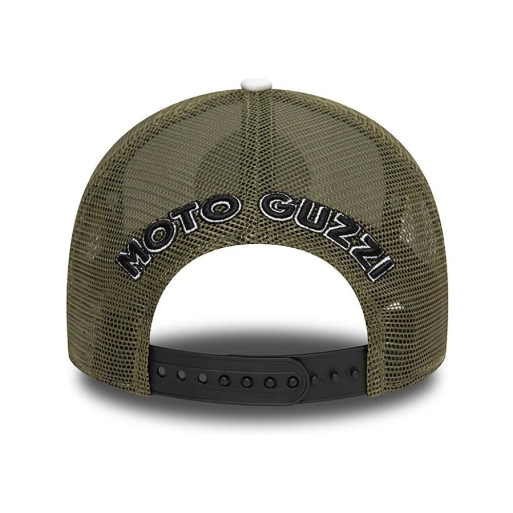 new era Wit Groen Moto Guzzi Trucker Hoed Green Heren
