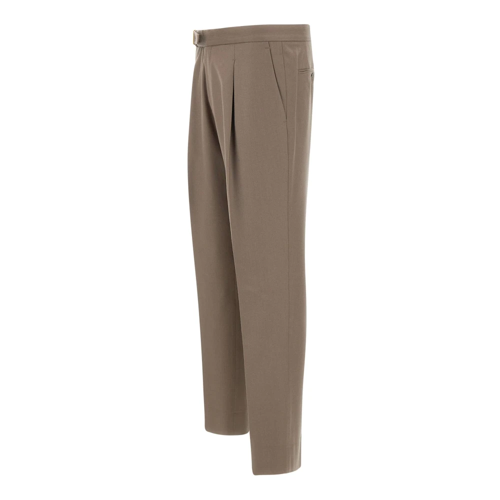 Briglia Wol & Kasjmier Flanellen Broek Brown Heren